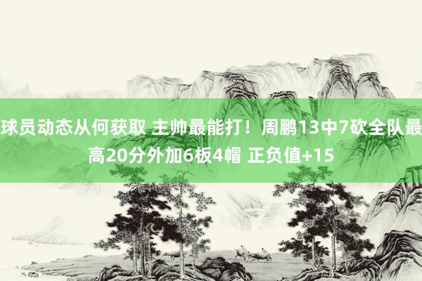 球员动态从何获取 主帅最能打！周鹏13中7砍全队最高20分外加6板4帽 正负值+15